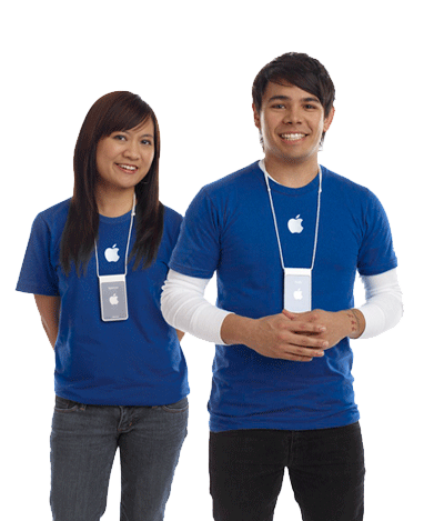 Two Apple Store employees